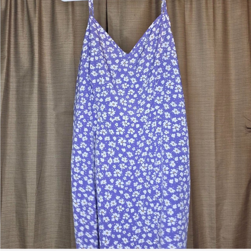 SHEIN Purple Floral Mini Dress